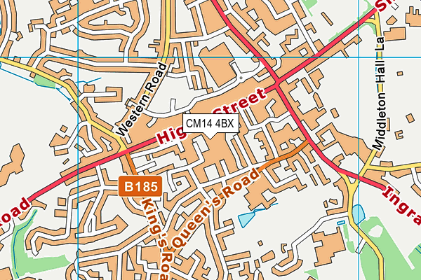 Better Gym (Brentwood) map (CM14 4BX) - OS VectorMap District (Ordnance Survey)