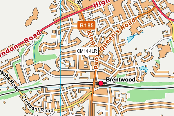 Map of BLUEPRINT ESTATE AGENTS BRENTWOOD LIMITED at district scale