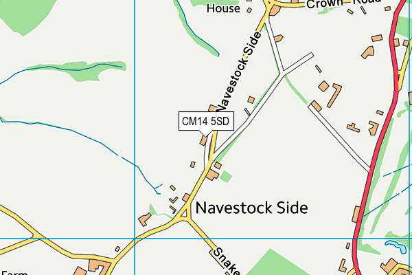 Navestock Parish Field map (CM14 5SD) - OS VectorMap District (Ordnance Survey)