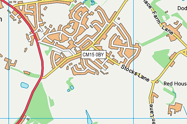 CM15 0BY map - OS VectorMap District (Ordnance Survey)