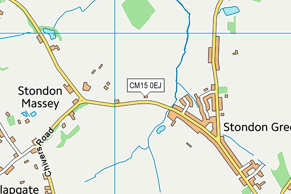 CM15 0EJ map - OS VectorMap District (Ordnance Survey)