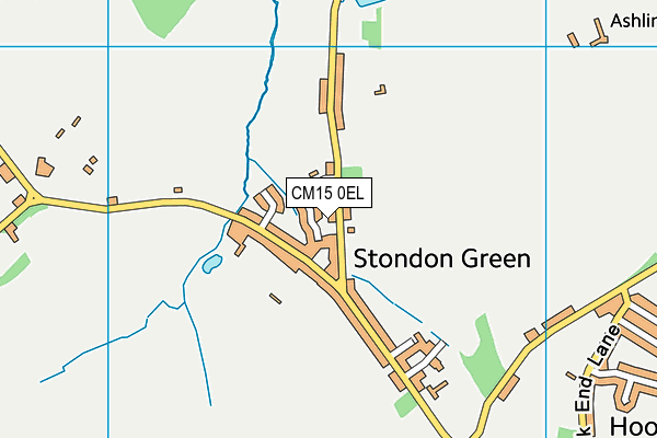 The Stondon Massey Playing Field map (CM15 0EL) - OS VectorMap District (Ordnance Survey)