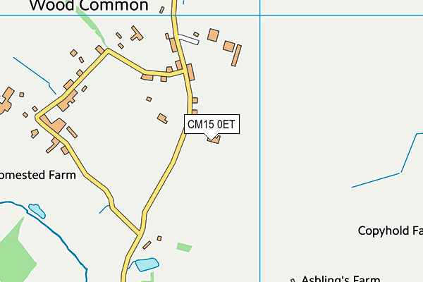 CM15 0ET map - OS VectorMap District (Ordnance Survey)