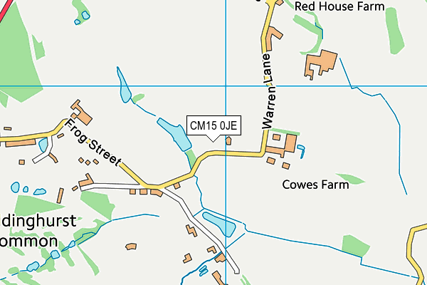 CM15 0JE map - OS VectorMap District (Ordnance Survey)