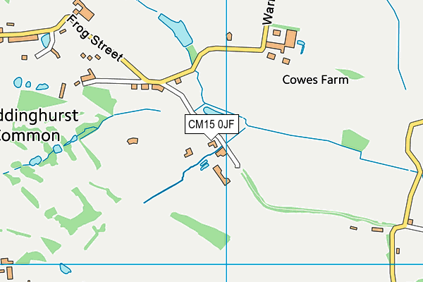 CM15 0JF map - OS VectorMap District (Ordnance Survey)