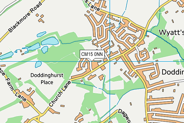 CM15 0NN map - OS VectorMap District (Ordnance Survey)