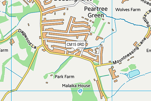 CM15 0RD map - OS VectorMap District (Ordnance Survey)