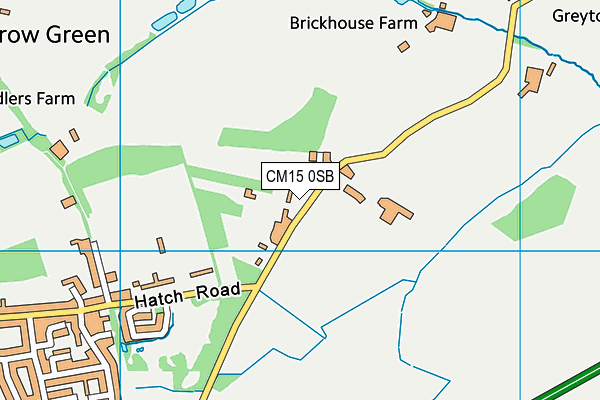 CM15 0SB map - OS VectorMap District (Ordnance Survey)