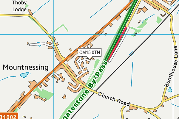 CM15 0TN map - OS VectorMap District (Ordnance Survey)