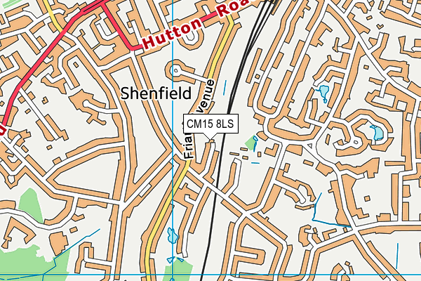 CM15 8LS map - OS VectorMap District (Ordnance Survey)