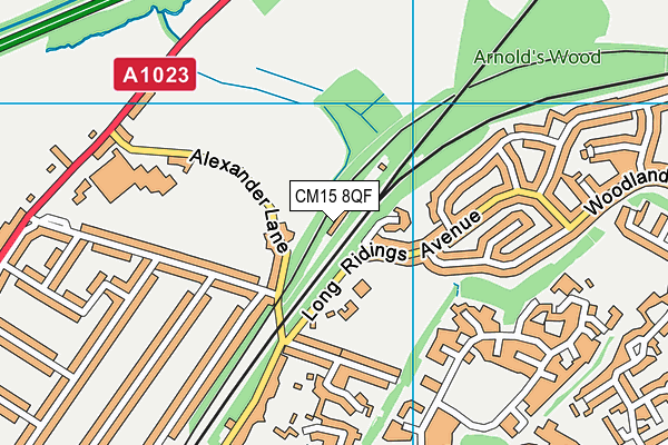 CM15 8QF map - OS VectorMap District (Ordnance Survey)