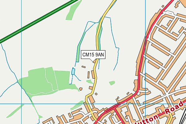 CM15 9AN map - OS VectorMap District (Ordnance Survey)