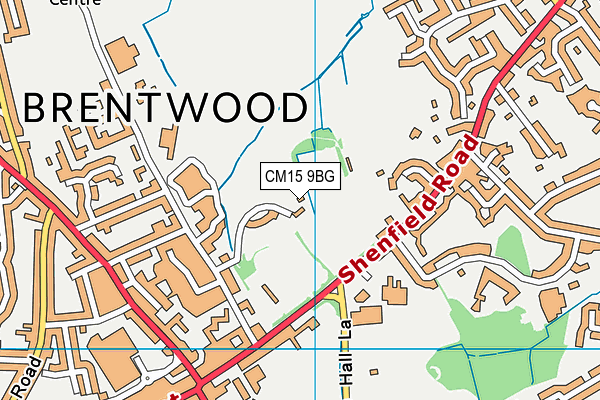 Brentwood Sports Ground  map (CM15 9BG) - OS VectorMap District (Ordnance Survey)