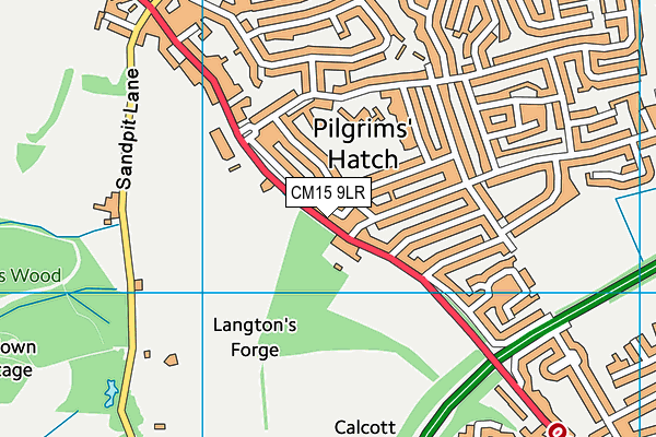 CM15 9LR map - OS VectorMap District (Ordnance Survey)