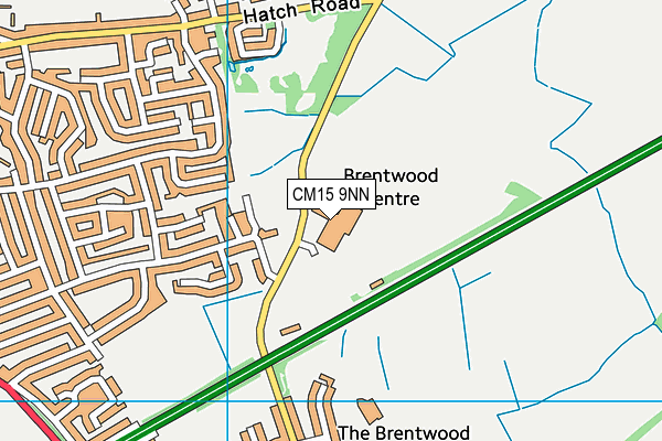 Brentwood Centre map (CM15 9NN) - OS VectorMap District (Ordnance Survey)
