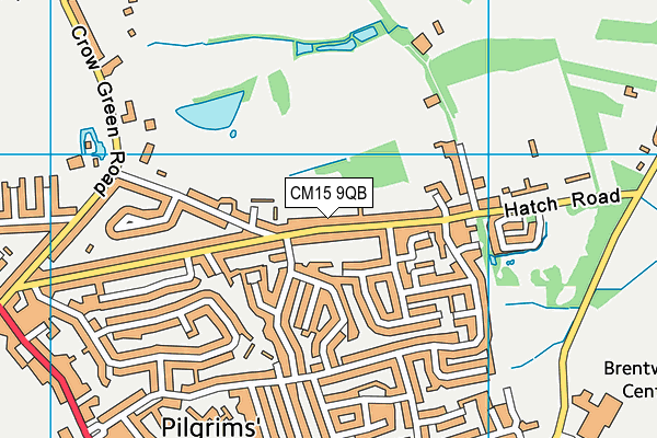 CM15 9QB map - OS VectorMap District (Ordnance Survey)