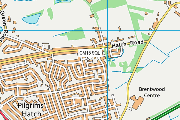 CM15 9QL map - OS VectorMap District (Ordnance Survey)