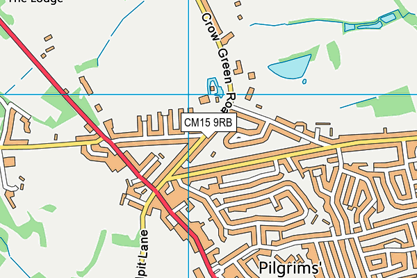 CM15 9RB map - OS VectorMap District (Ordnance Survey)