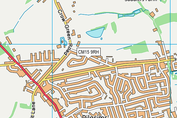 CM15 9RH map - OS VectorMap District (Ordnance Survey)