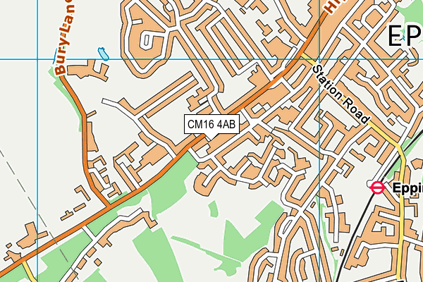CM16 4AB map - OS VectorMap District (Ordnance Survey)