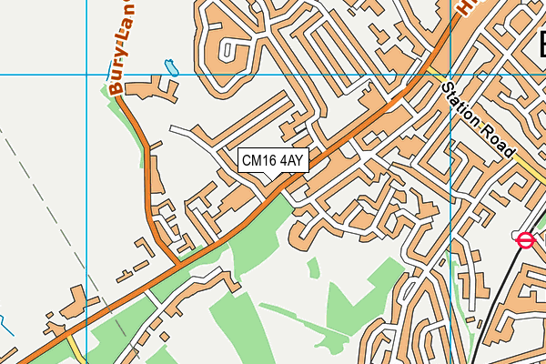 CM16 4AY map - OS VectorMap District (Ordnance Survey)