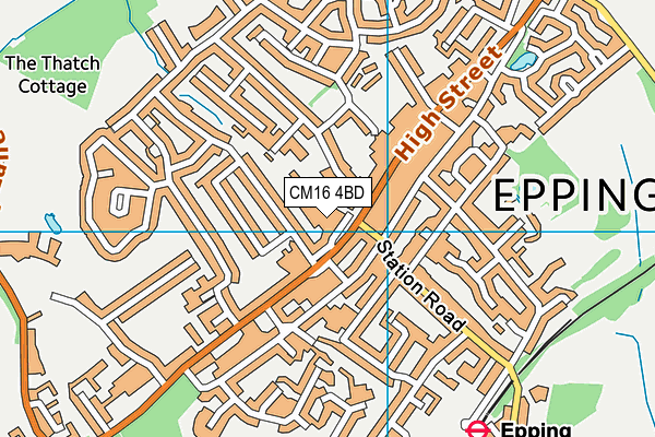 CM16 4BD map - OS VectorMap District (Ordnance Survey)