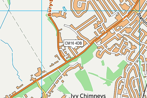 CM16 4DB map - OS VectorMap District (Ordnance Survey)