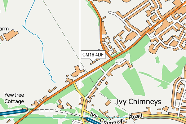 CM16 4DF map - OS VectorMap District (Ordnance Survey)