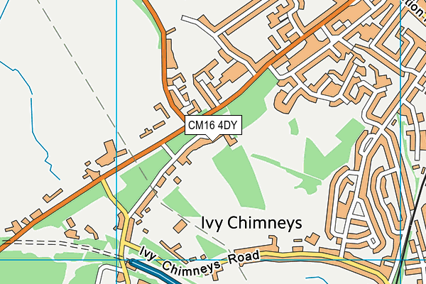 CM16 4DY map - OS VectorMap District (Ordnance Survey)