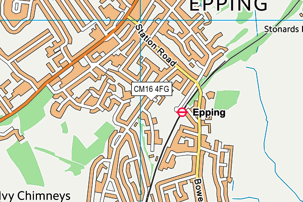 CM16 4FG map - OS VectorMap District (Ordnance Survey)
