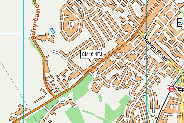 CM16 4FJ map - OS VectorMap District (Ordnance Survey)