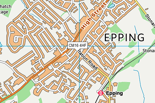 CM16 4HF map - OS VectorMap District (Ordnance Survey)