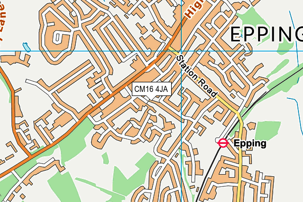 CM16 4JA map - OS VectorMap District (Ordnance Survey)