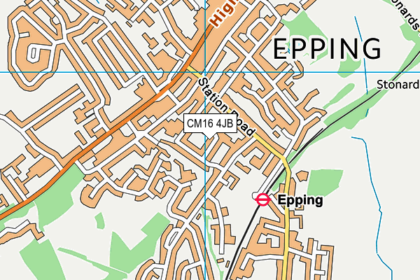 CM16 4JB map - OS VectorMap District (Ordnance Survey)
