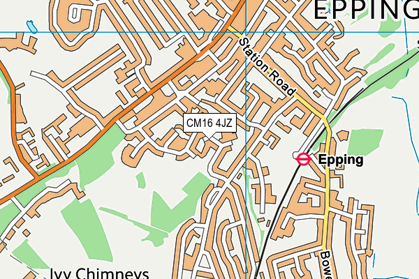 CM16 4JZ map - OS VectorMap District (Ordnance Survey)