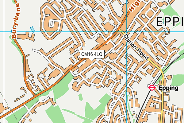 CM16 4LQ map - OS VectorMap District (Ordnance Survey)