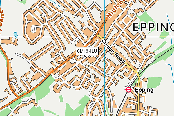 Epping Sports Centre map (CM16 4LU) - OS VectorMap District (Ordnance Survey)