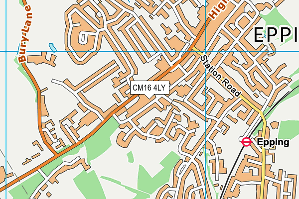 CM16 4LY map - OS VectorMap District (Ordnance Survey)