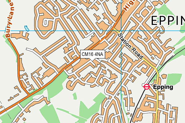CM16 4NA map - OS VectorMap District (Ordnance Survey)