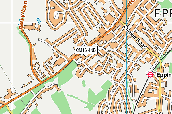 CM16 4NB map - OS VectorMap District (Ordnance Survey)