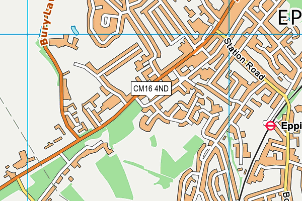 CM16 4ND map - OS VectorMap District (Ordnance Survey)