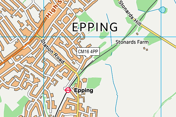 CM16 4PP map - OS VectorMap District (Ordnance Survey)