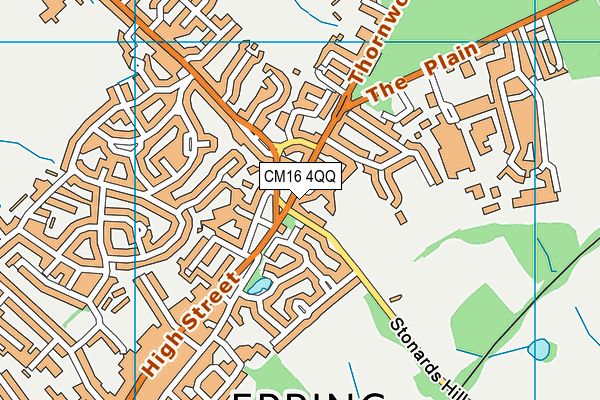 CM16 4QQ map - OS VectorMap District (Ordnance Survey)