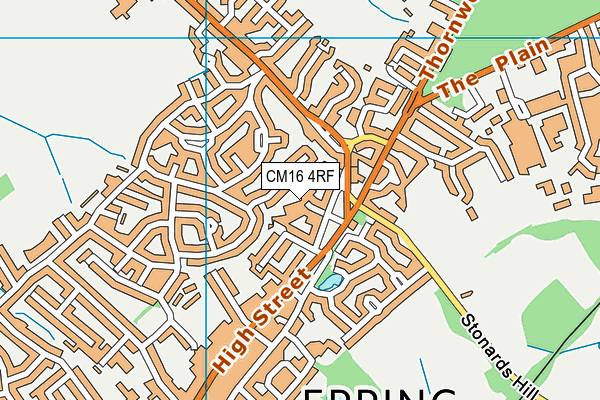 CM16 4RF map - OS VectorMap District (Ordnance Survey)