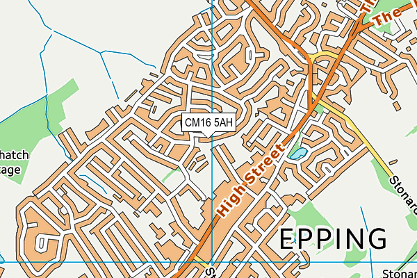 CM16 5AH map - OS VectorMap District (Ordnance Survey)