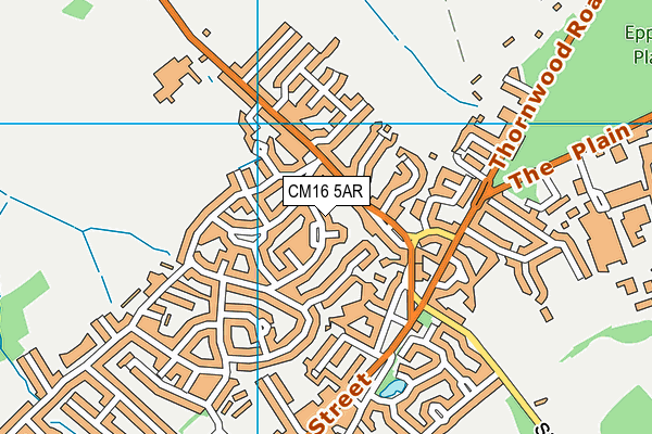 CM16 5AR map - OS VectorMap District (Ordnance Survey)