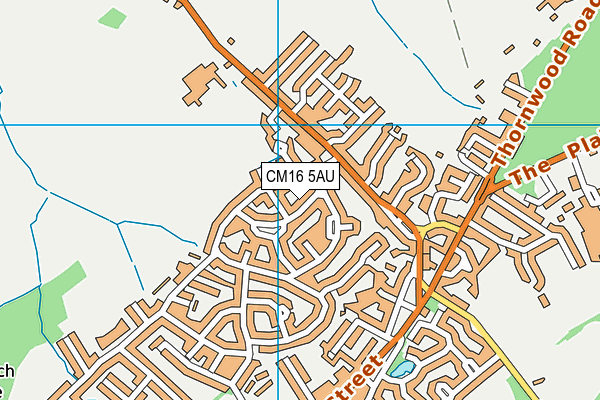 CM16 5AU map - OS VectorMap District (Ordnance Survey)