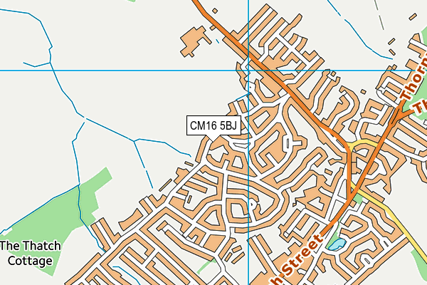 CM16 5BJ map - OS VectorMap District (Ordnance Survey)