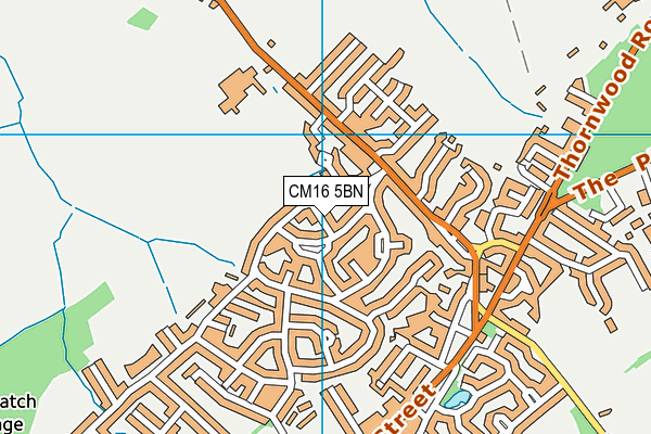 CM16 5BN map - OS VectorMap District (Ordnance Survey)