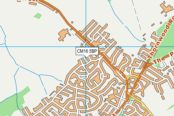 CM16 5BP map - OS VectorMap District (Ordnance Survey)